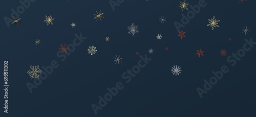 colorful Stars - Holiday decoration, glitter frame isolated -