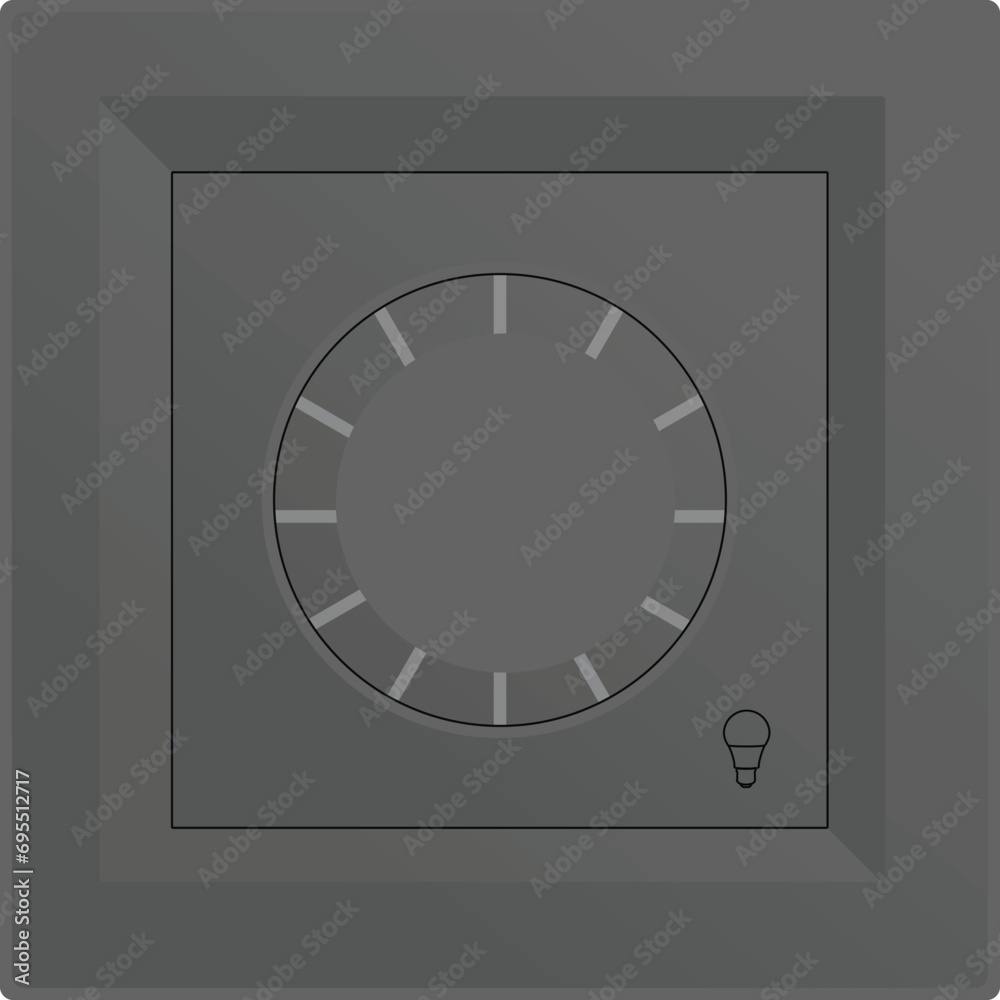 Round illumination switch. vector illustration Round illumination switch. vector illustration