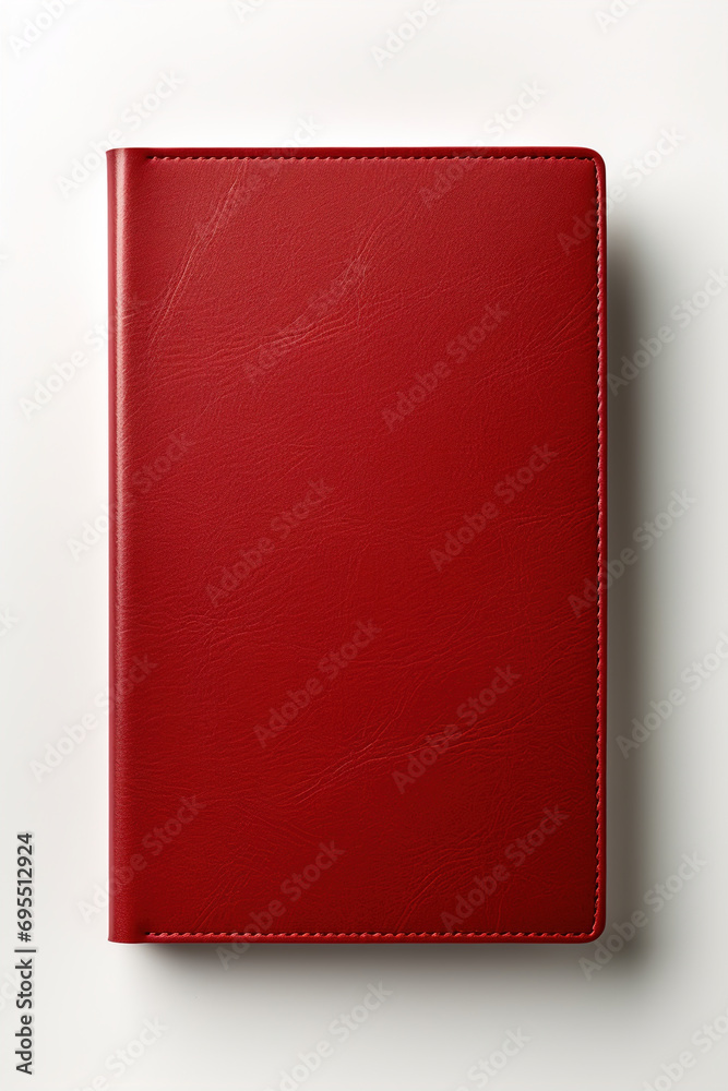 A red book cover mockup isolated on white background. A red book cover mockup isolated on white background.