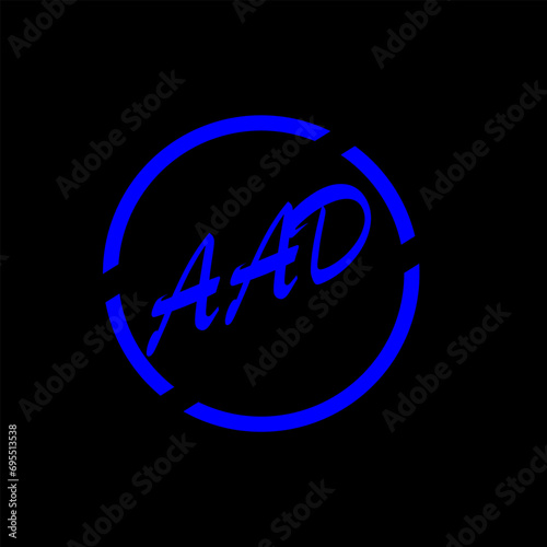 AAD logo design vector template icon text word photo