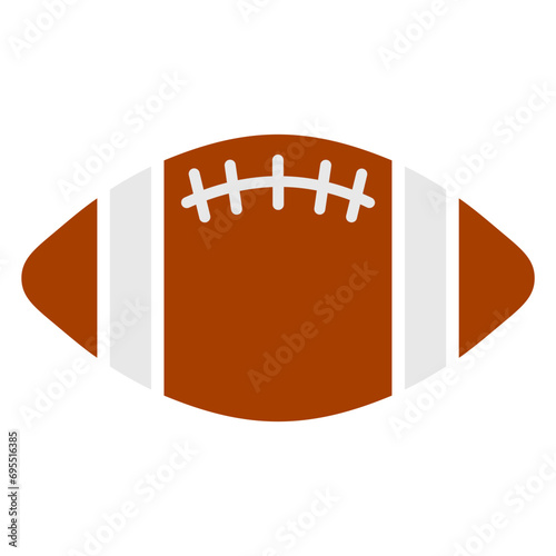 American Football Icon Isolated On White