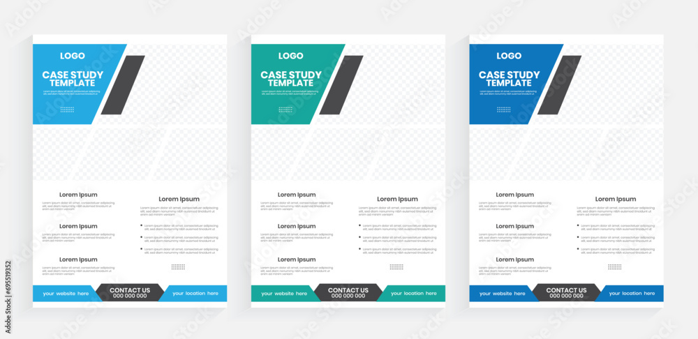 Case study a4 flyer design, Creative editable vector flier template, Advertising promotional flyer, business plan case study