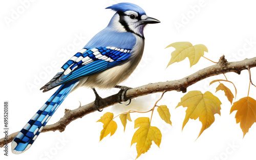 Majestic Blue Jay On Transparent Background