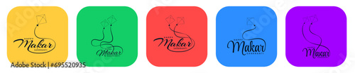 Happy Makar Sankranti Creative Social Media Post, Web Banner, Greeting, Print Design photo