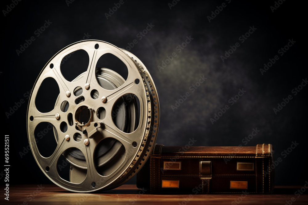 Obraz premium Film historians sharing industry anecdotes, with room for cinematic anecdotes