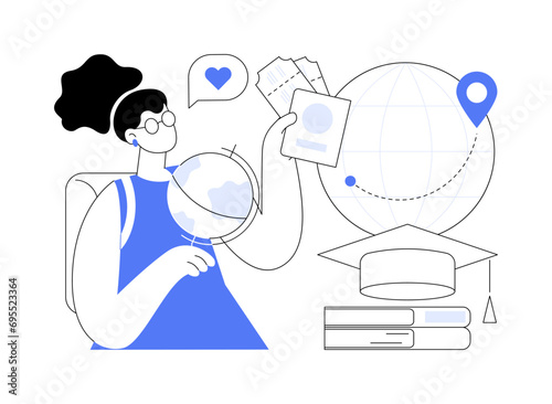 Exited about studies isolated cartoon vector illustrations.