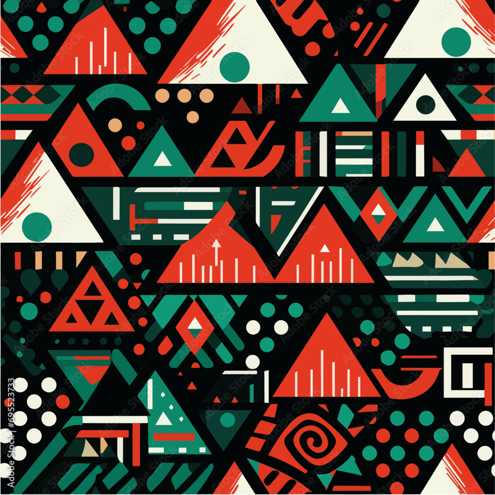 Christmas Geometric Shapes abstract styles