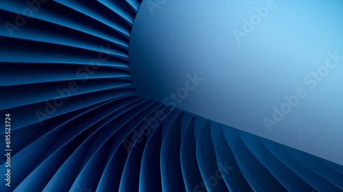 An abstract circular blue paper background