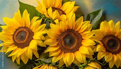 yellow sunflowers background