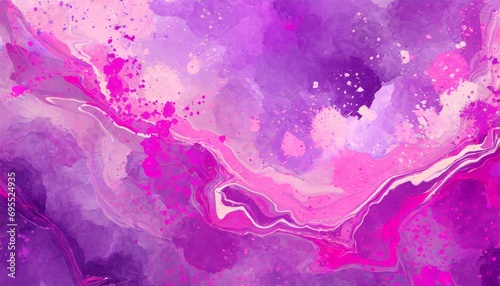abstract purple pink marble marbled ink painted painting texture colorful background banner color swirls painted splashes generative ai photo