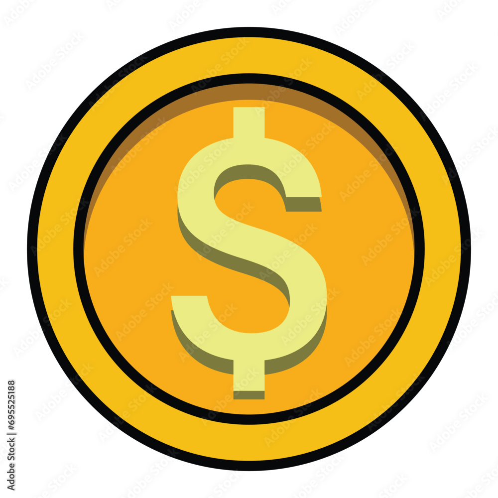 Coin icon design, illustration design Coin icon design, illustration design