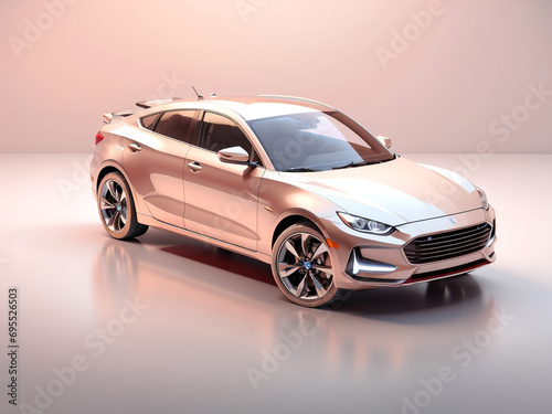 car isolated 3d render 