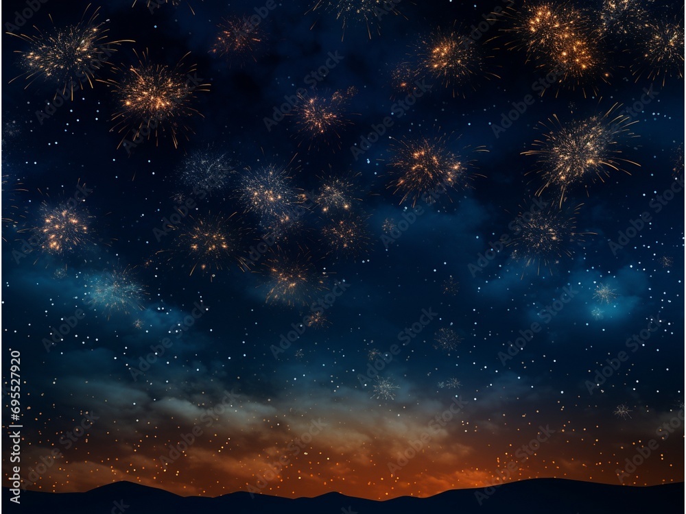 Night sky with stars and nebula. illustration for your design