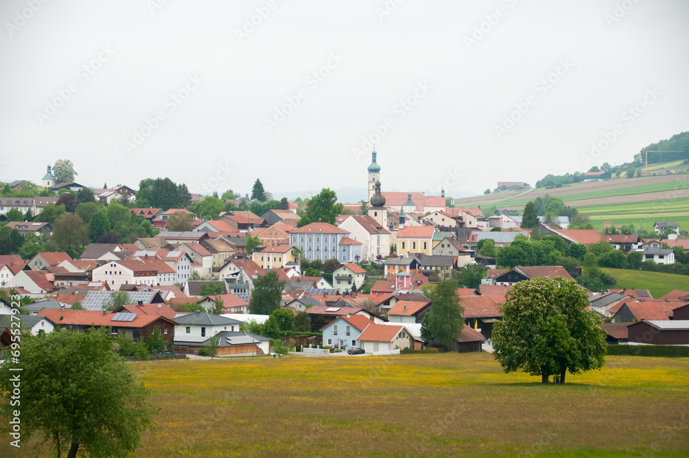 Beautiful village of Neukirchen beim Heiligen Blut in Bavaria, Germany
