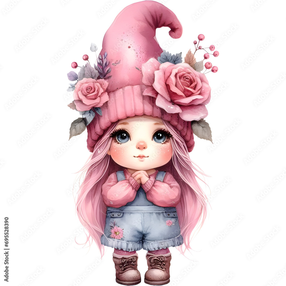 Fototapeta premium girl wearing pink dress