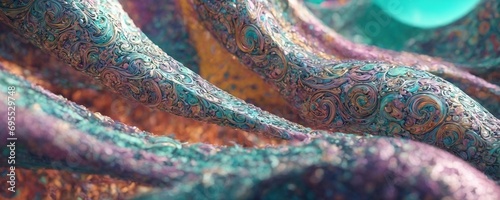 a close up of a colorful fabric