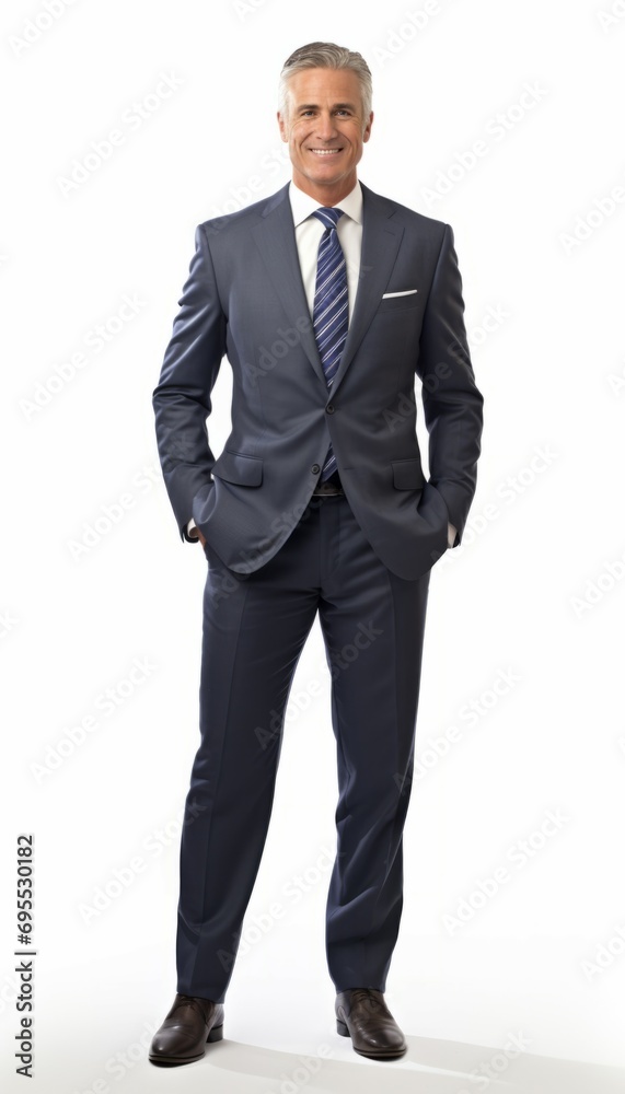 Full body handsome happy smiling businessman on white background. Business people concept. Full body handsome happy smiling businessman on white background. Business people concept.