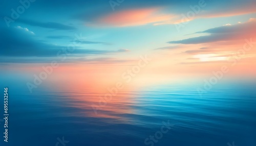 Gradient color background image with a serene oceanic horizon theme © Hans