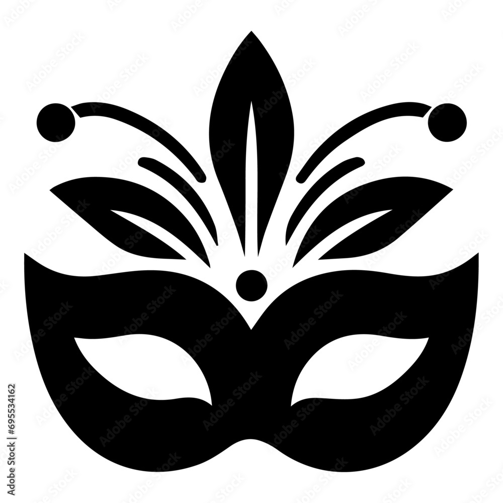 Beautiful Female Mask vector icon art illustration, mask icon vector art, modern and stylish mask