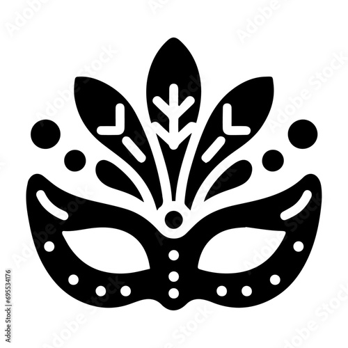 Beautiful Female Mask vector icon art illustration, mask icon vector art, modern and stylish mask