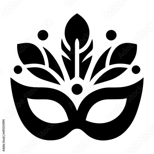 Beautiful Female Mask vector icon art illustration, mask icon vector art, modern and stylish mask