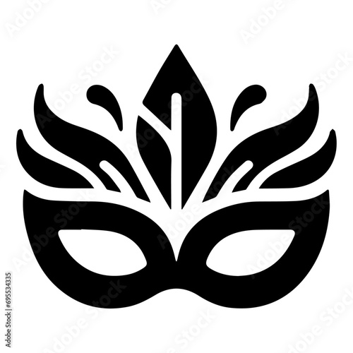 Beautiful Female Mask vector icon art illustration, mask icon vector art, modern and stylish mask