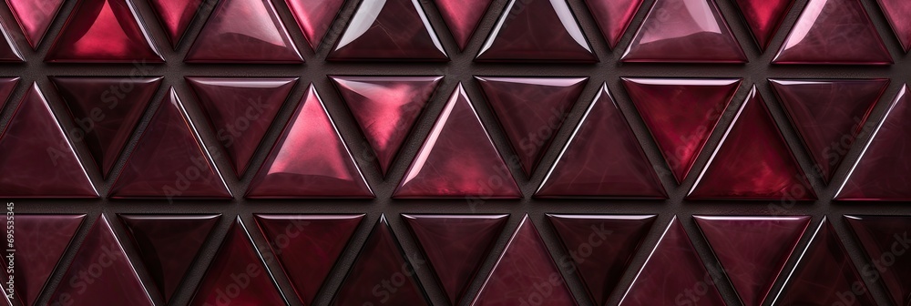 a pink triangles wall mosaic or pink glass tile Generative AI a pink triangles wall mosaic or pink glass tile Generative AI