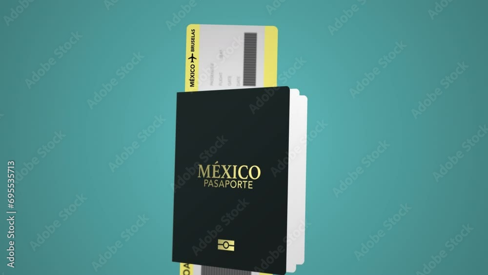 Pasaporte mexicano con destino a BRUSELAS