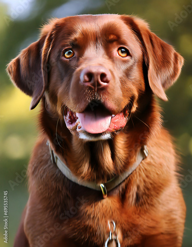 ritratto cane color cioccolato 