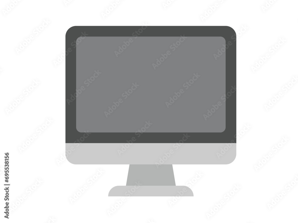 Monitor flat icon. Computer component vector illustration. Monitor flat icon. Computer component vector illustration.