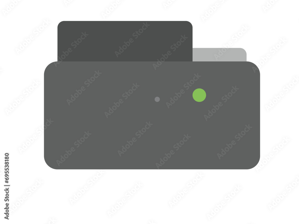 Printer flat icon. Computer components vector illustration. Printer flat icon. Computer components vector illustration.