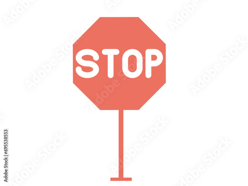 Stop sign vector illustration.