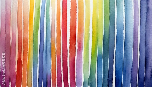 abstract striped rainbow watercolor background © Deanne