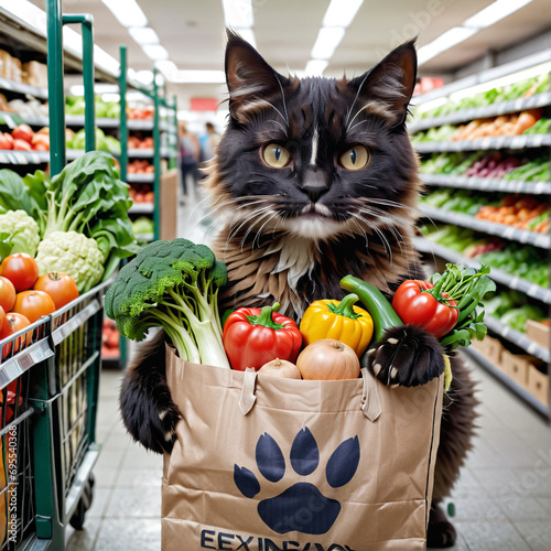 Cat at a Grocerie