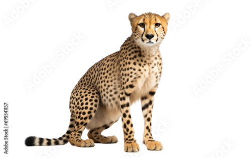 Cheetah Elegance On Transparent Background