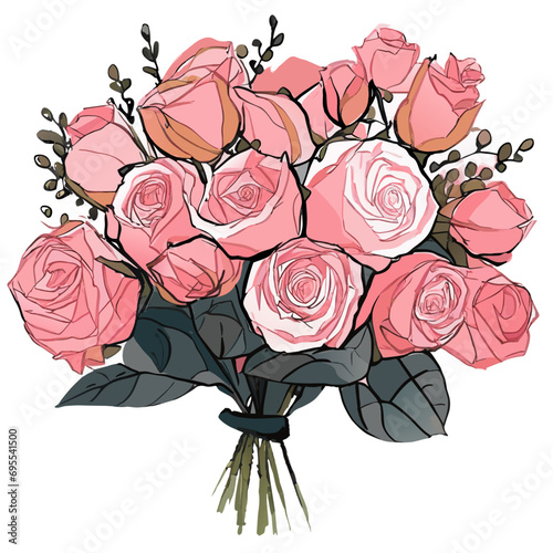bouquet of pink roses