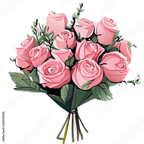 bouquet of pink roses