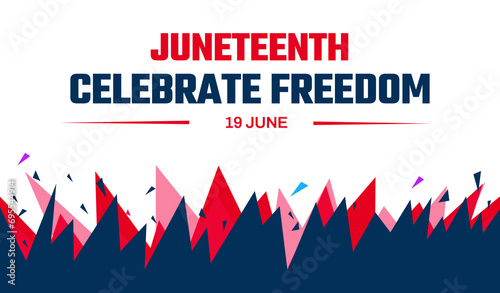 Juneteenth is a federal holiday in the United States commemorating the end of slavery. Juneteenth wallpaper on the white backdrop