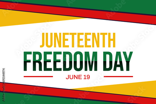 Juneteenth is a federal holiday in the United States commemorating the end of slavery. Juneteenth wallpaper on the white background
