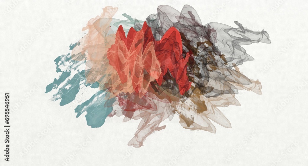 Abstract Grunge Background Graphic Watercolor Stylization on Textured Canvas of Chaetic Strokes of Paint Spots