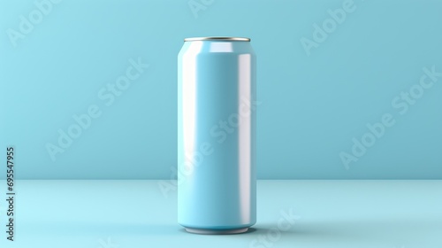 A mock-up blank soft drink can.