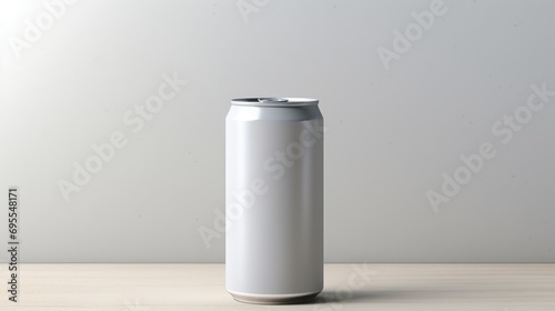 A mock-up blank soft drink can.