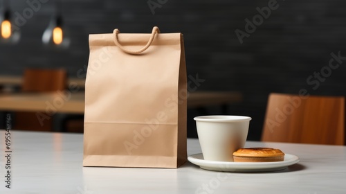 The appetizer and cup of tea and bags
