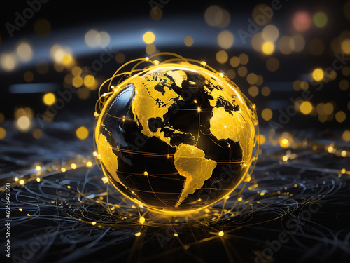 gold world globe 