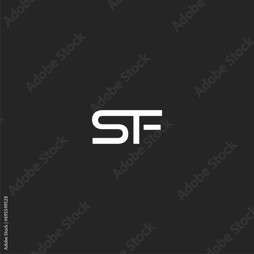 Letter SF logo icon isolated on dark background
