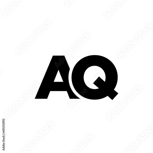 Letter A and Q, AQ logo design template. Minimal monogram initial based logotype.