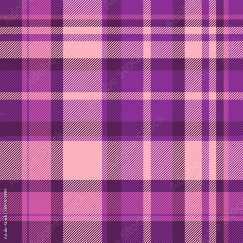 Textile check pattern of fabric texture seamless with a plaid tartan background vector.