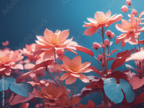 flowers of blue sky , Springtime, Flower, Backgrounds, Summer, Agricultural Field