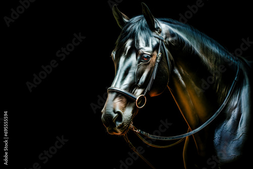 Cheval noir pur sang © Concept Photo Studio