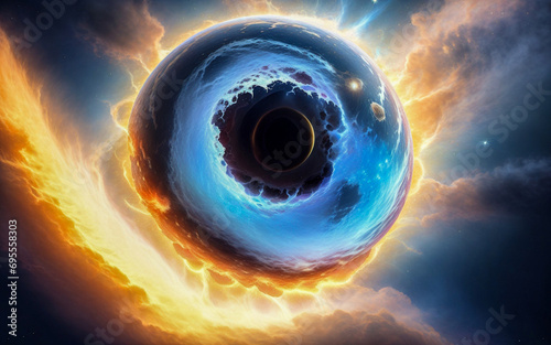 black hole planets stars abstraction illusion something that is not